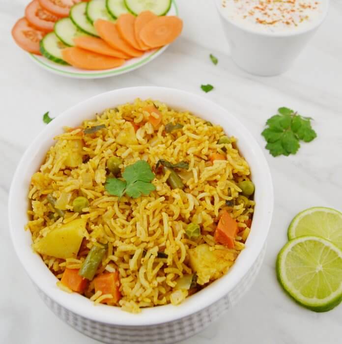Vegetable Masala Rice (Vegan OnePot Rice + Video) Flavors Treat