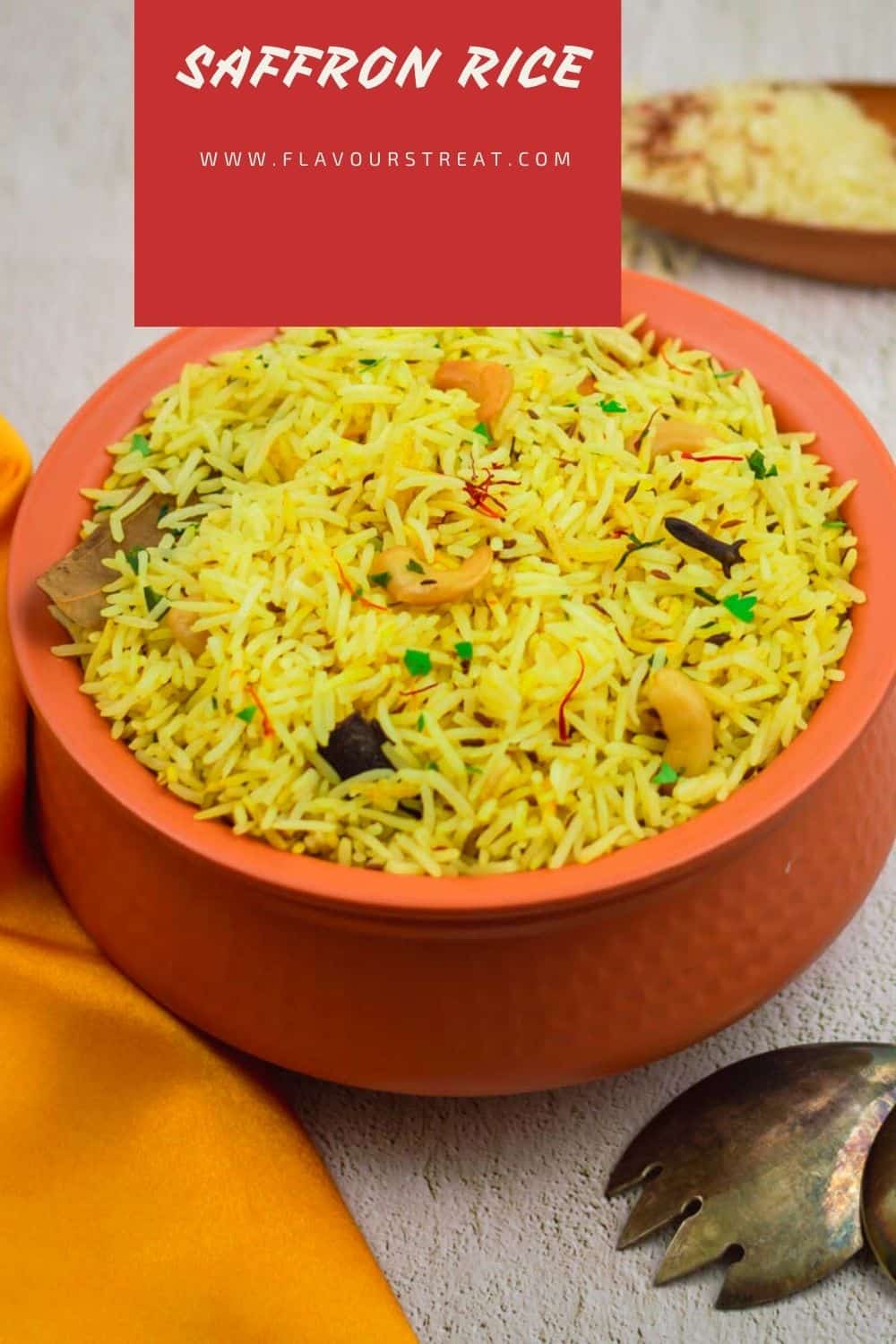Easy Yellow Saffron Rice Recipe - Flavours Treat
