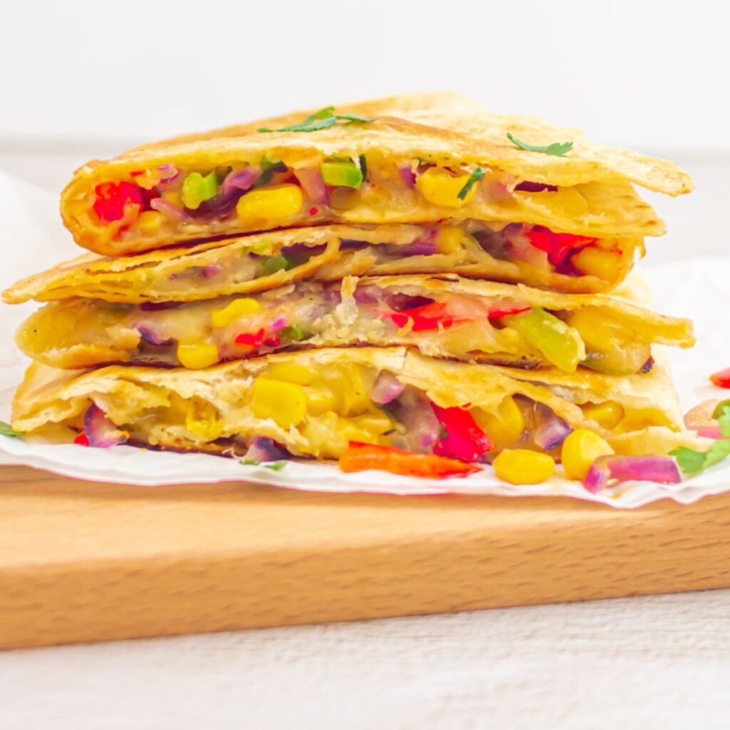 Easy Vegetable Quesadilla Recipe Flavours Treat