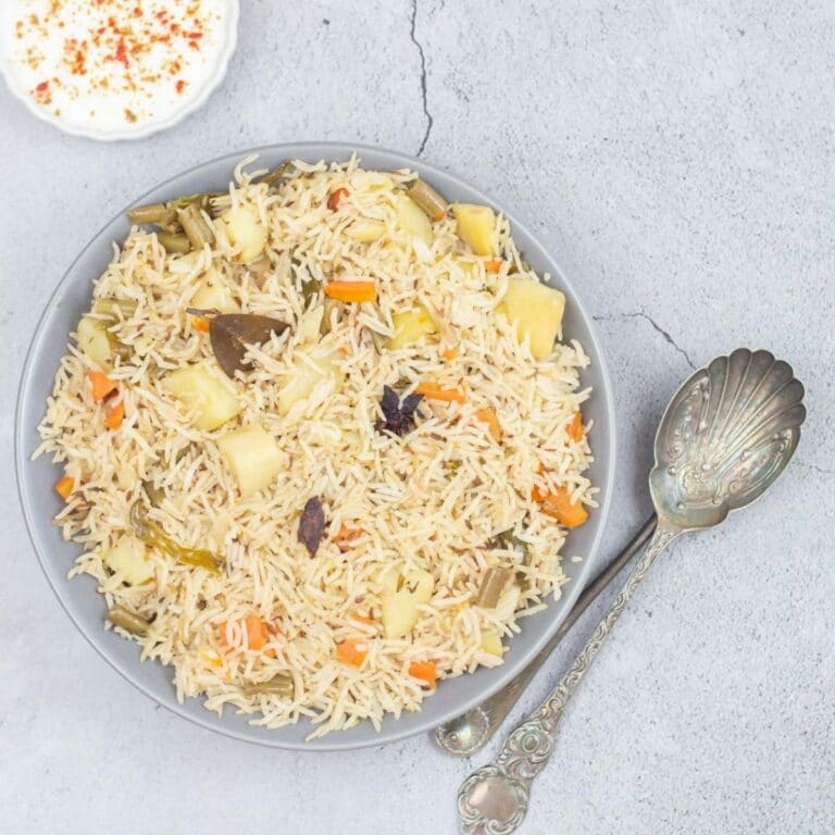 One Pot Vegetable Pulao Rice Recipe