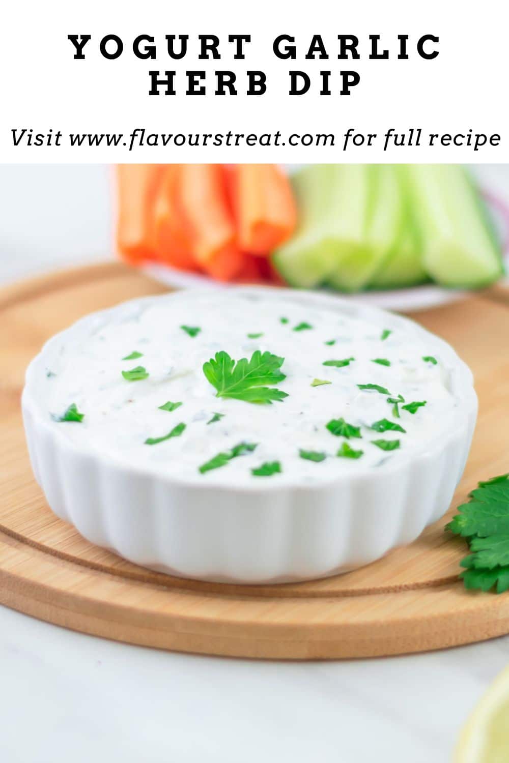 Yogurt Herb Dipping Sauce (Easy 5Minute Greek Yogurt Dip) Flavours Treat