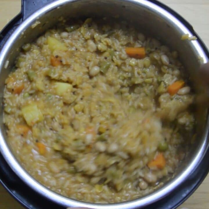 Instant Pot Bisi Bele Bath Recipe with Homemade Masala Flavours Treat