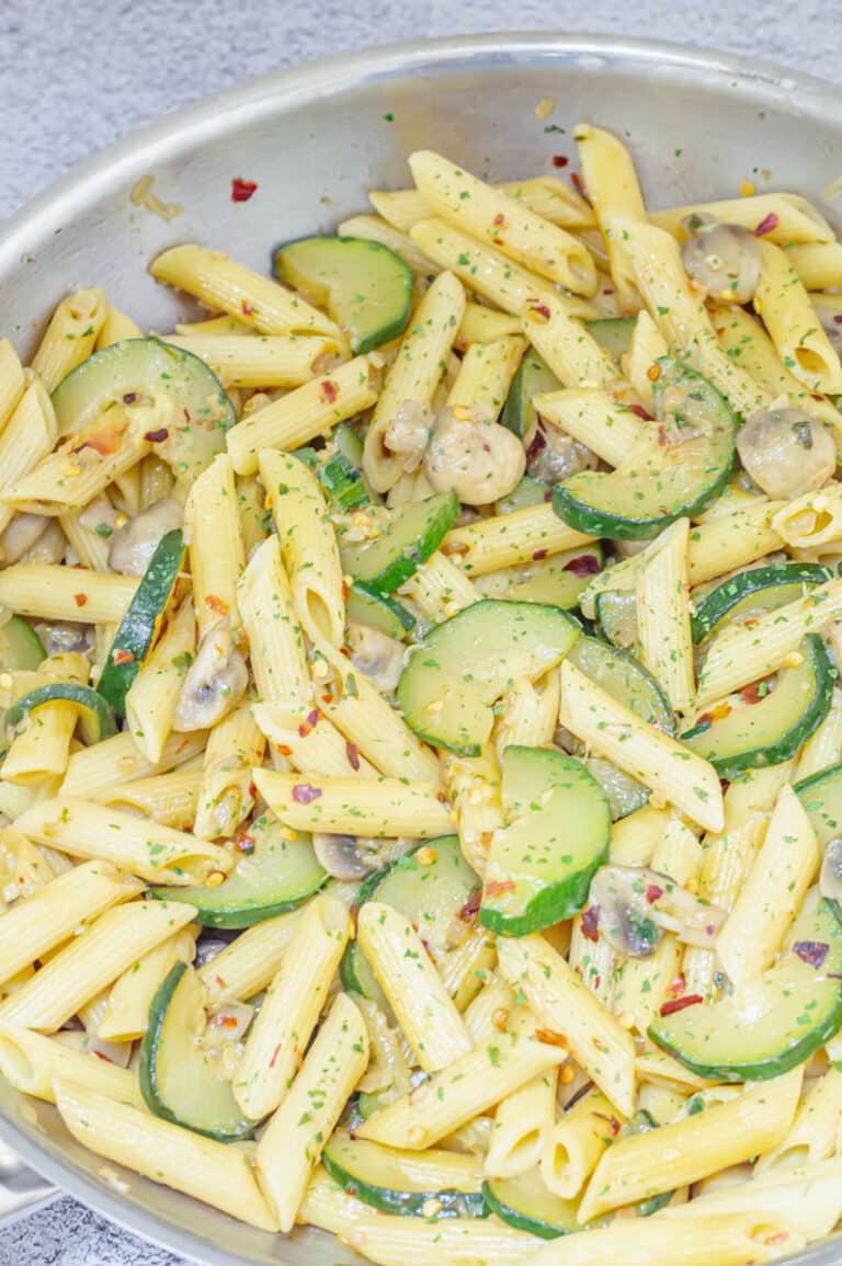 Zucchini Mushroom Pasta Flavours Treat