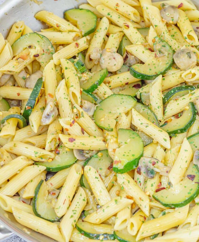Zucchini Mushroom Pasta Flavours Treat
