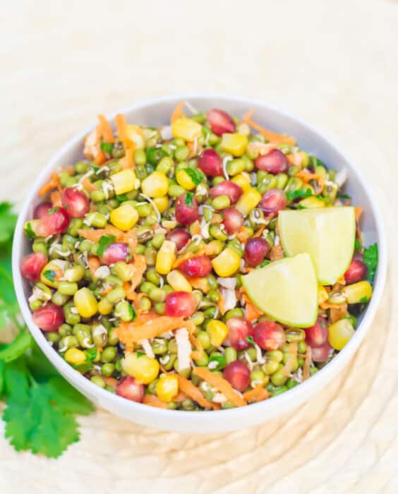 Sprouted Mung Bean Salad Flavours Treat