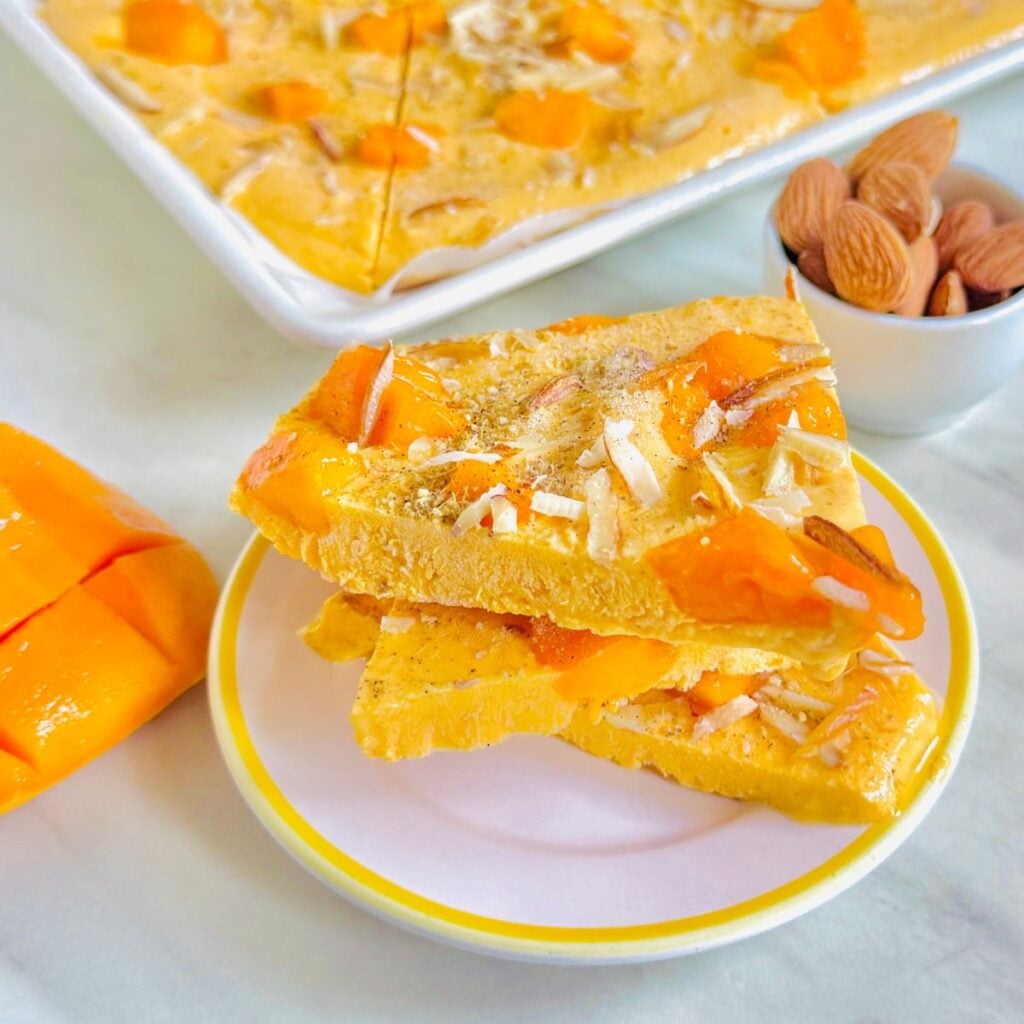 Cardamom Mango Frozen Yogurt Bark Kids Can Make